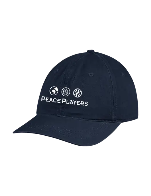 Garment Washed Unstructured Twill Navy Cap w/Peace Players Logo