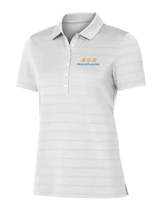 Callaway Womens Bright White Ventilated Polo w/Peace Players Logo