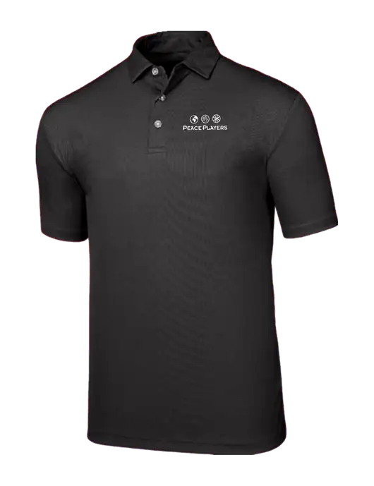 Callaway Birdseye Black Polo w/Peace Players Logo