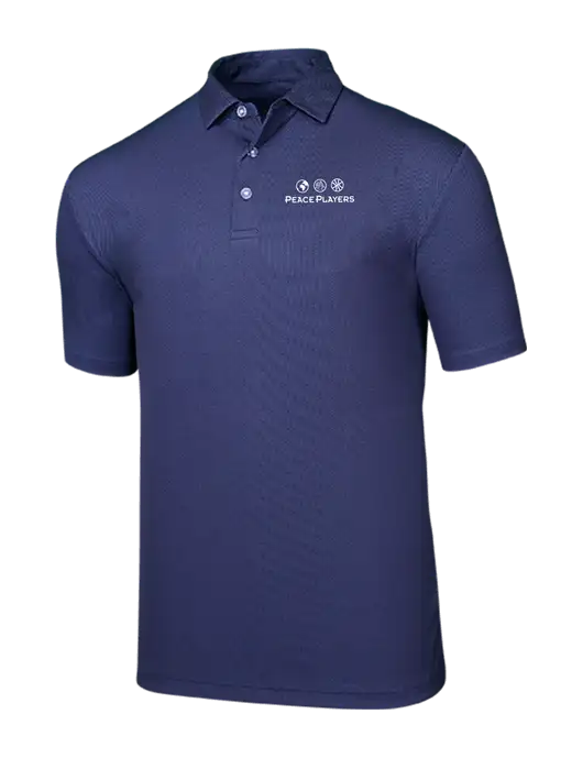 Callaway Birdseye Navy Polo w/Peace Players Logo