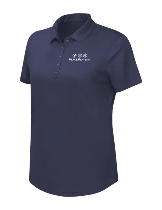Callaway Womens Birdseye Navy Polo w/Peace Players Logo