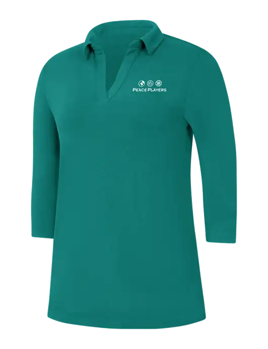 Womens Teal Luxe Knit Tunic w/Peace Players Logo