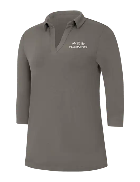 Womens Dark Grey Luxe Knit Tunic w/Peace Players Logo
