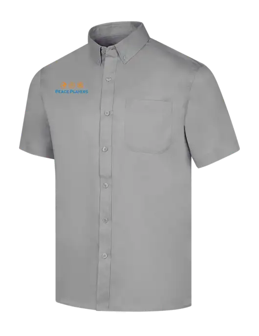 Short Sleeve Light Grey Superpro React Twill Shirt w/Peace Players Logo
