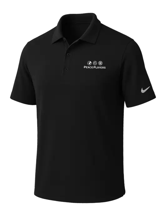 NIKE Black Dri-Fit Micro Pique Polo w/Peace Players Logo