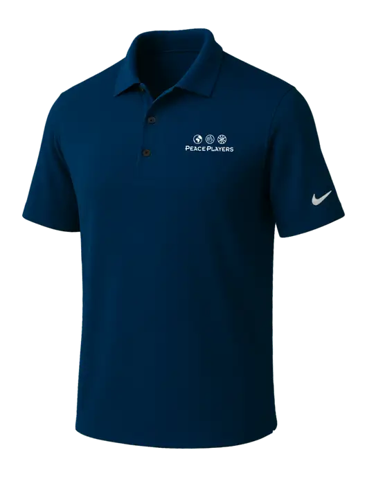 NIKE Navy Dri-Fit Micro Pique Polo w/Peace Players Logo