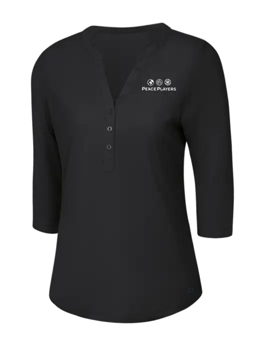 OGIO Blacktop Jewel Henley w/Peace Players Logo