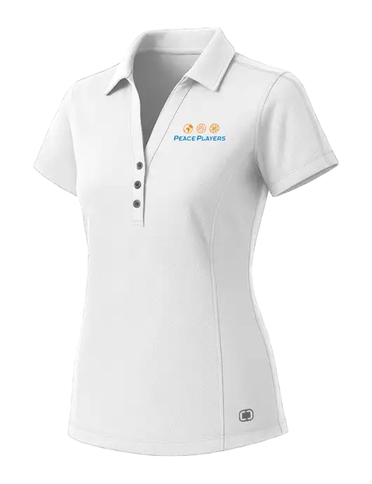 OGIO Womens White ONYX Polo w/Peace Players Logo