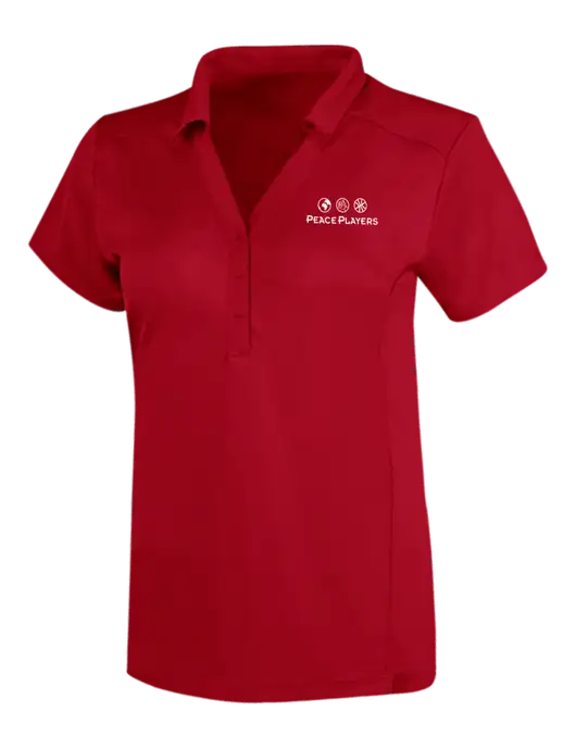 OGIO Red Womens Framework Polo w/Peace Players Logo