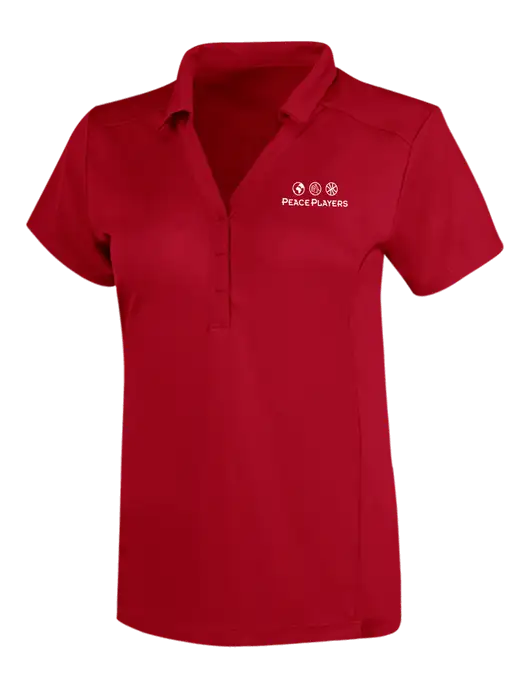 OGIO Red Womens Framework Polo w/Peace Players Logo