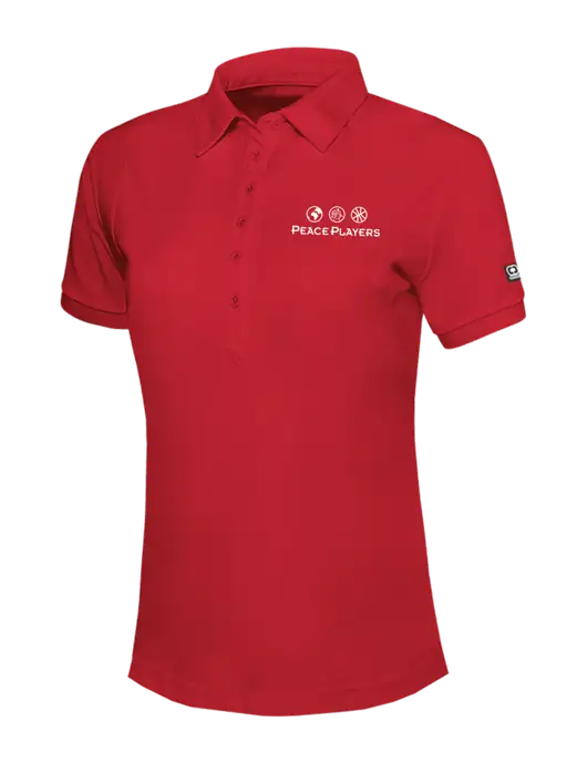 OGIO Womens Red Jewel Polo w/Peace Players Logo