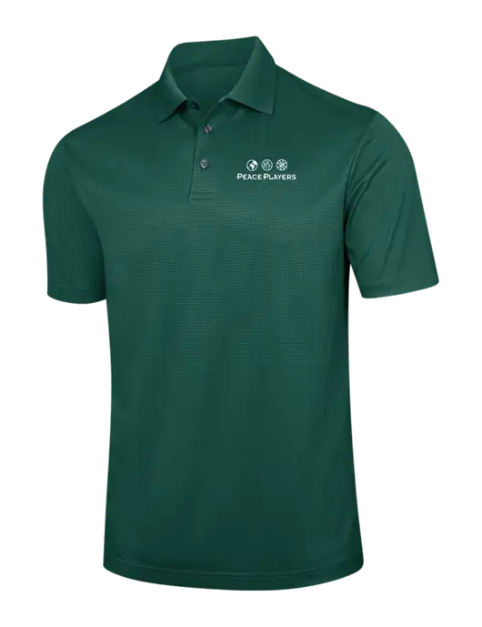 Dark Green Performance Fine Jacquard Polo w/Peace Players Logo