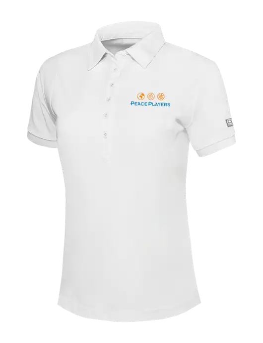 OGIO Womens Bright White Jewel Polo w/Peace Players Logo
