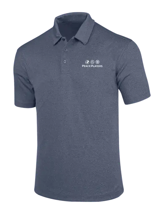 True Navy Trace Heather Polo w/Peace Players Logo