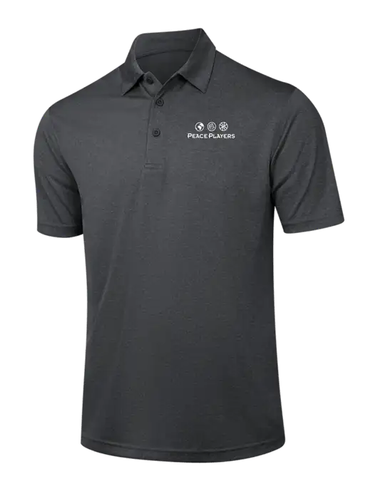 Dark Grey Heather Contender Polo w/Peace Players Logo