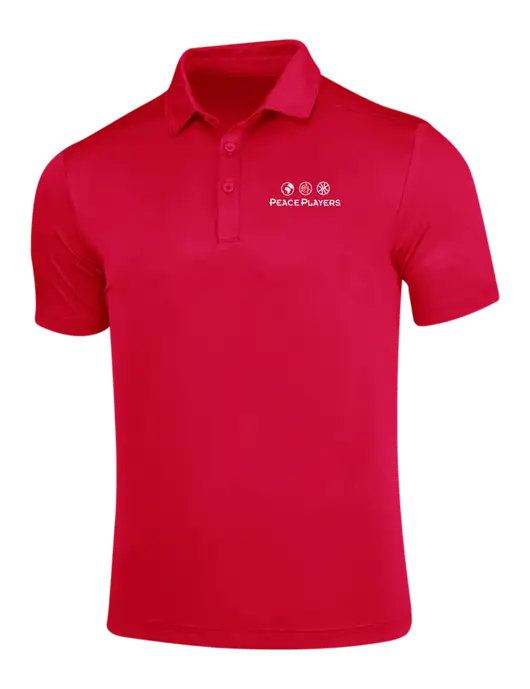 True Red Posi-UV Pro Polo w/Peace Players Logo