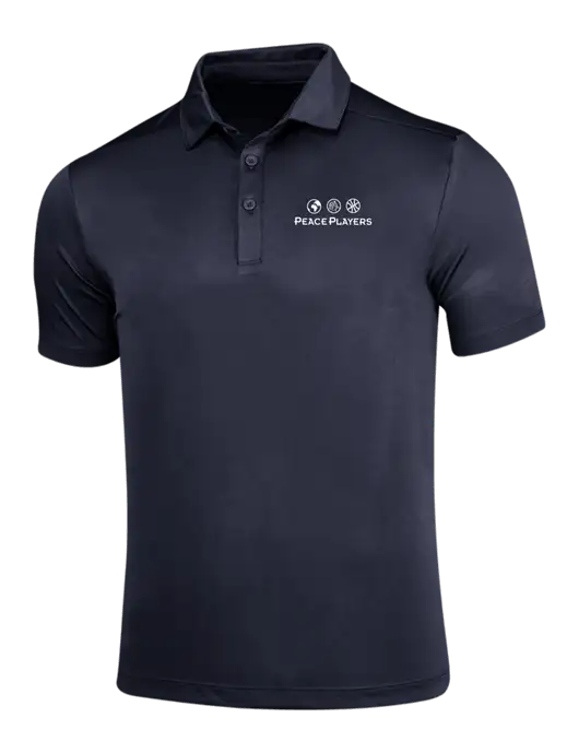 Navy Posi-UV Pro Polo w/Peace Players Logo