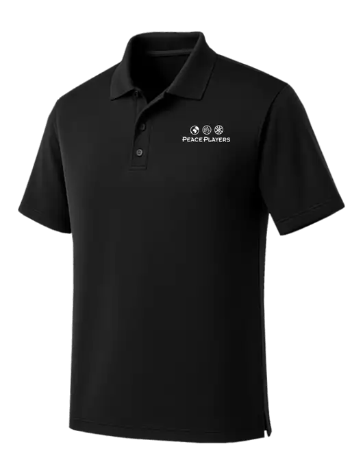Black Dry Zone UV Micro Mesh Polo w/Peace Players Logo