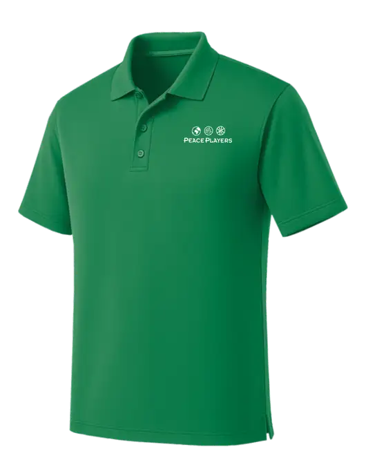 Kelly Green Dry Zone UV Micro Mesh Polo w/Peace Players Logo