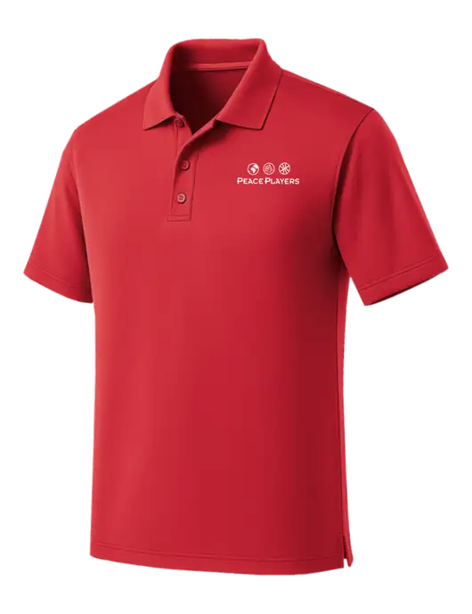 Red Dry Zone UV Micro Mesh Polo w/Peace Players Logo