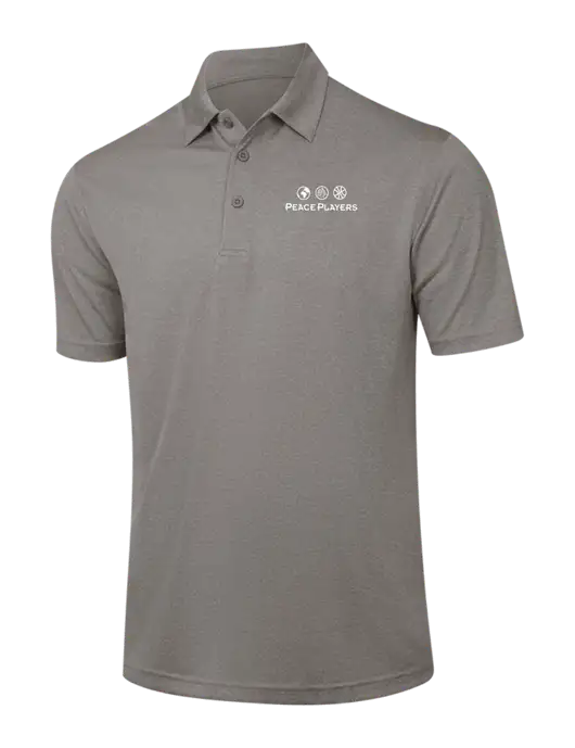 Medium Grey Heather Contender Polo w/Peace Players Logo