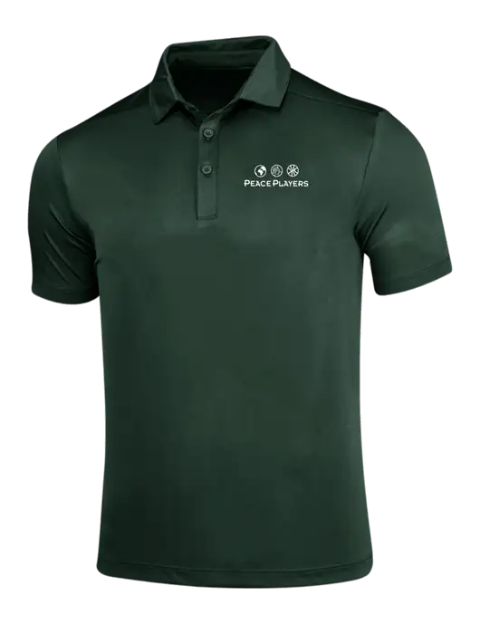 Forest Green Posi-UV Pro Polo w/Peace Players Logo