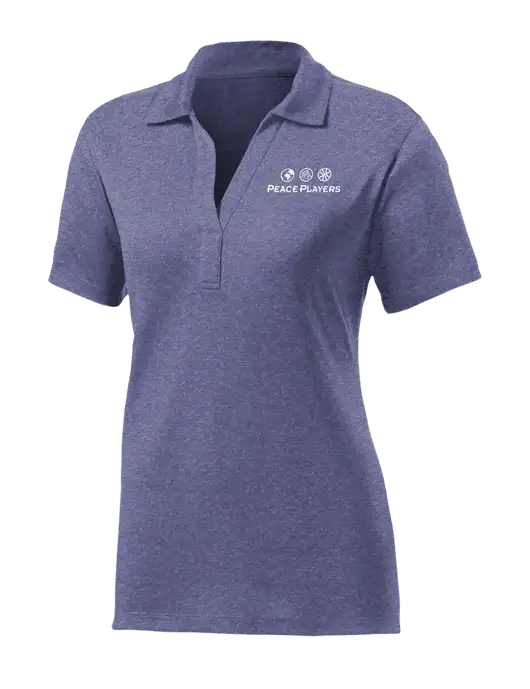 Womens Navy Heather Contender Polo w/Peace Players Logo