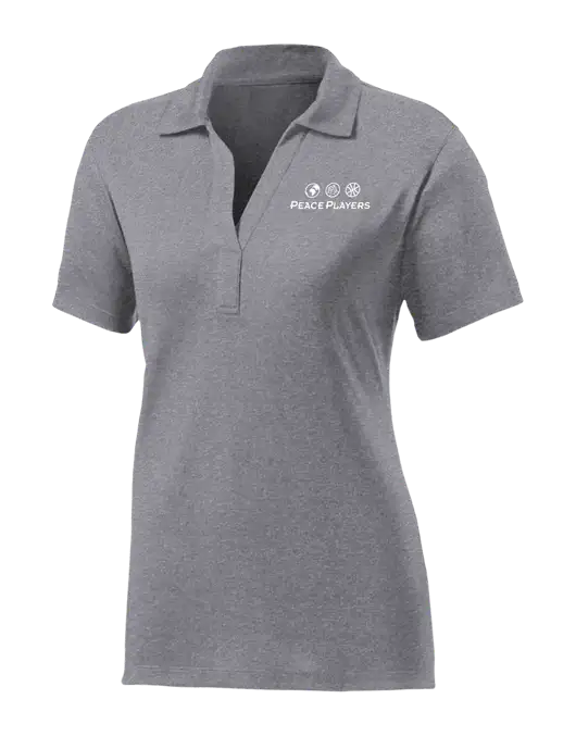 Womens Medium Grey Heather Contender Polo w/Peace Players Logo