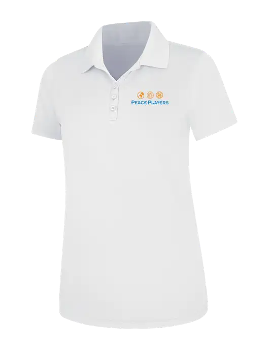 White Womens Dry Zone UV Mesh Polo w/Peace Players Logo
