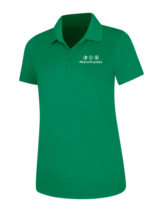 Kelly Green Womens Dry Zone UV Mesh Polo w/Peace Players Logo