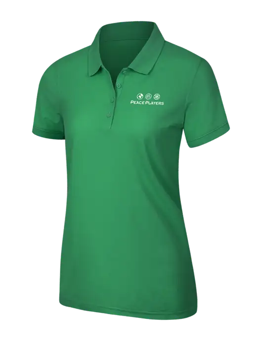 Kelly Green Womens Core Classic Pique Polo w/Peace Players Logo