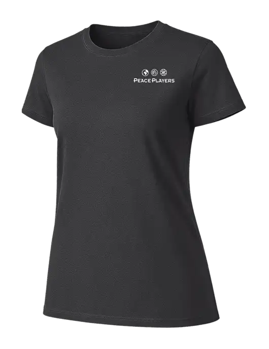 Womens Ring Spun Charcoal 4.5 oz T-Shirt w/Peace Players Logo