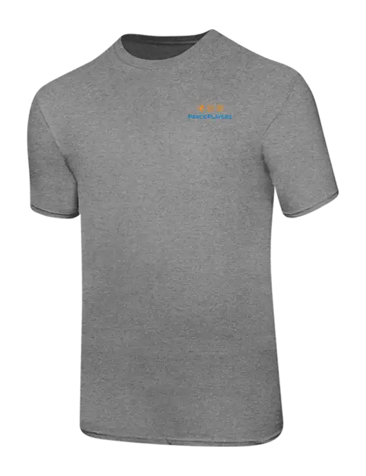 Ring Spun Light Heather Grey 4.5 oz T-Shirt w/Peace Players Logo