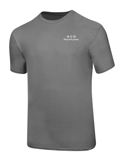 Ring Spun Medium Grey 4.5 oz T-Shirt w/Peace Players Logo