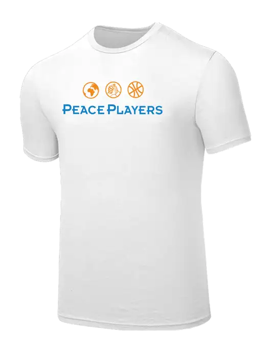 Seriously Soft White T-Shirt w/Peace Players Logo