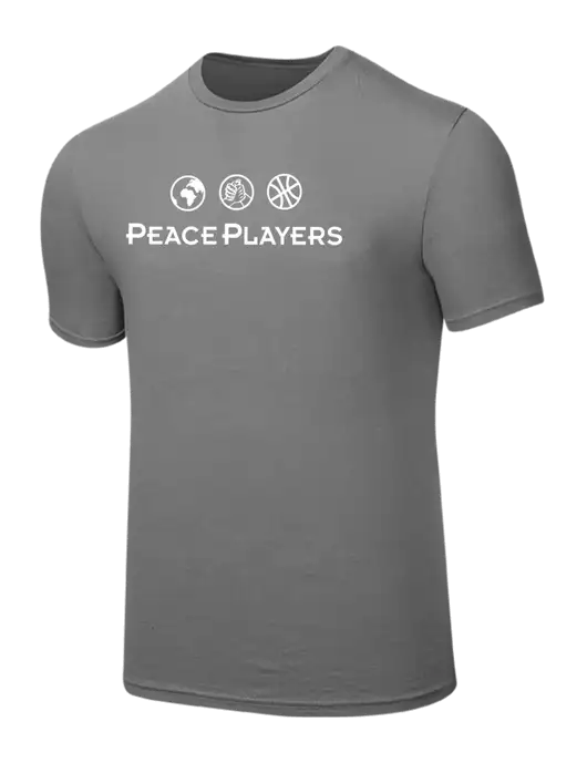 Seriously Soft Medium Grey T-Shirt w/Peace Players Logo