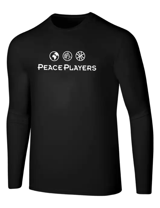 Seriously Soft Black Long Sleeve T-Shirt w/Peace Players Logo