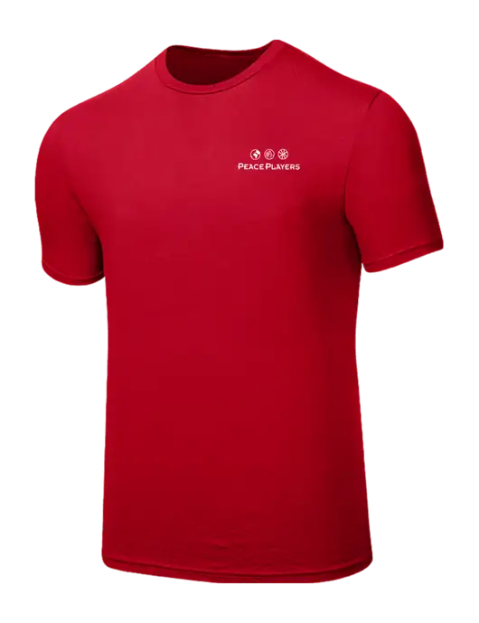 Seriously Soft Red T-Shirt w/Peace Players Logo