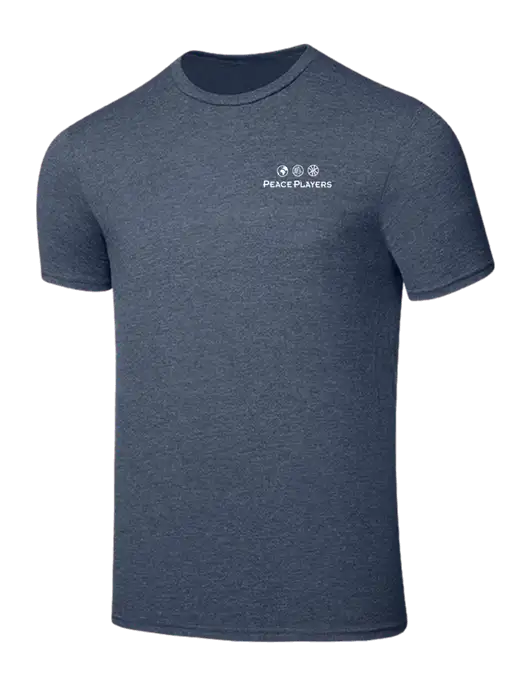 Seriously Soft Heathered Navy T-Shirt w/Peace Players Logo