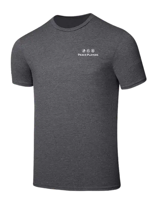 Seriously Soft Heathered Charcoal T-Shirt w/Peace Players Logo