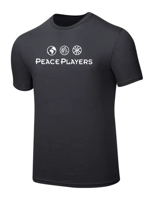 Seriously Soft Charcoal T-Shirt w/Peace Players Logo