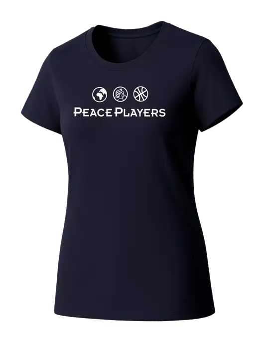 Womens Seriously Soft New Navy T-Shirt w/Peace Players Logo