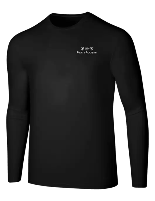 Seriously Soft Black Long Sleeve T-Shirt w/Peace Players Logo