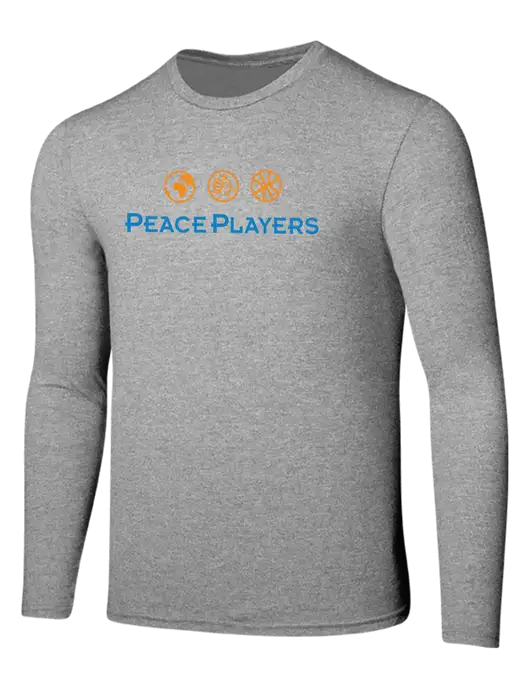 Seriously Soft Light Heathered Grey Long Sleeve T-Shirt w/Peace Players Logo