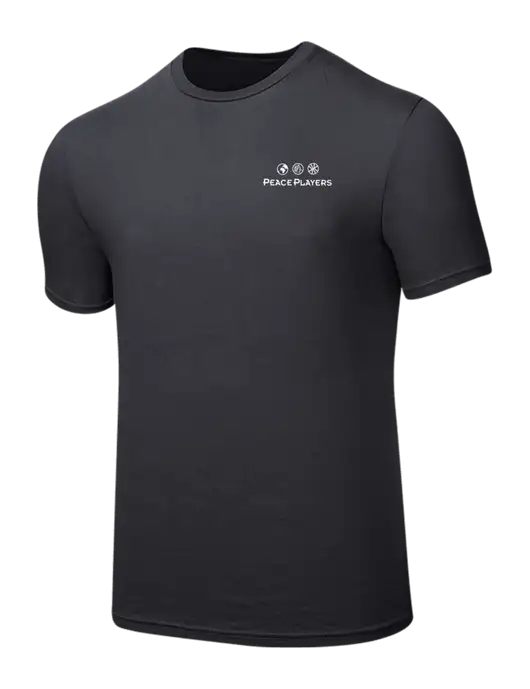 Seriously Soft Charcoal T-Shirt w/Peace Players Logo