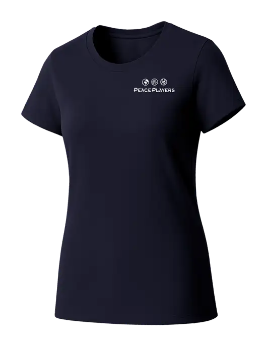 Womens Seriously Soft New Navy T-Shirt w/Peace Players Logo