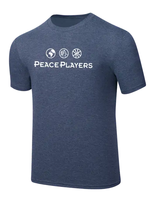 Simply Soft Navy Frost 4.5oz  Poly/Combed Ring Spun Cotton T-Shirt w/Peace Players Logo