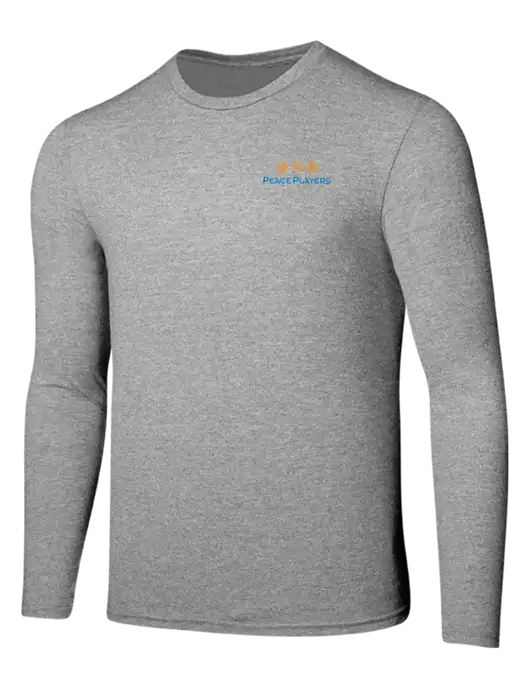 Seriously Soft Light Heathered Grey Long Sleeve T-Shirt w/Peace Players Logo