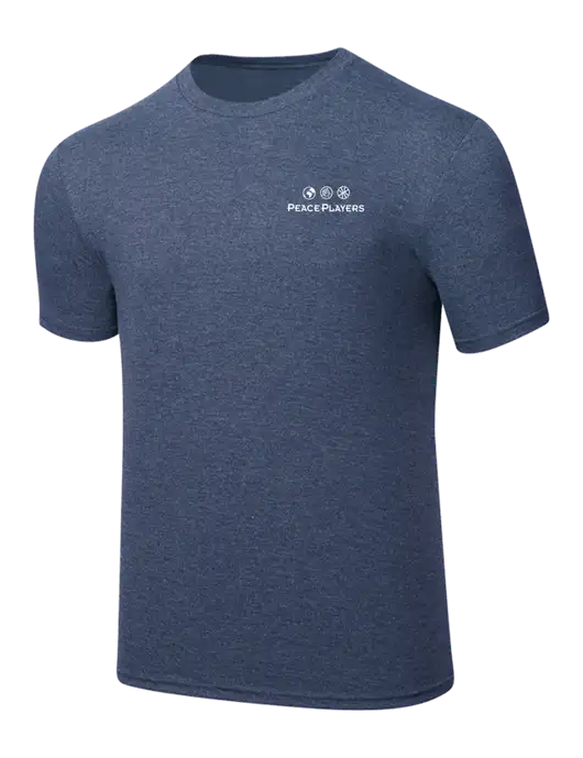 Simply Soft Navy Frost 4.5oz  Poly/Combed Ring Spun Cotton T-Shirt w/Peace Players Logo