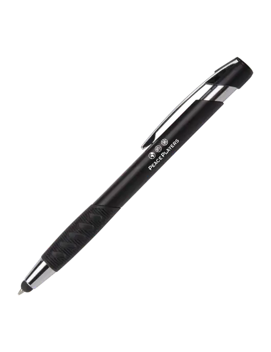 Alize Black Stylus Black Ink Pen w/Peace Players Logo